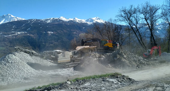 Concassage pour la fabrication de tout venant
