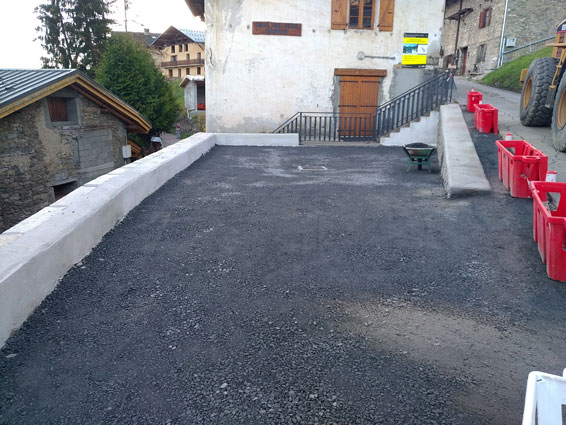 Vue du dessus pour les places de parking