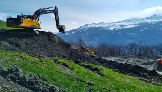 Préparation des emprises à terrasser