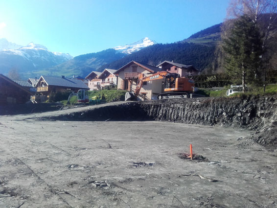 Terrassement pour une maison individuelle sur la commune de Seez